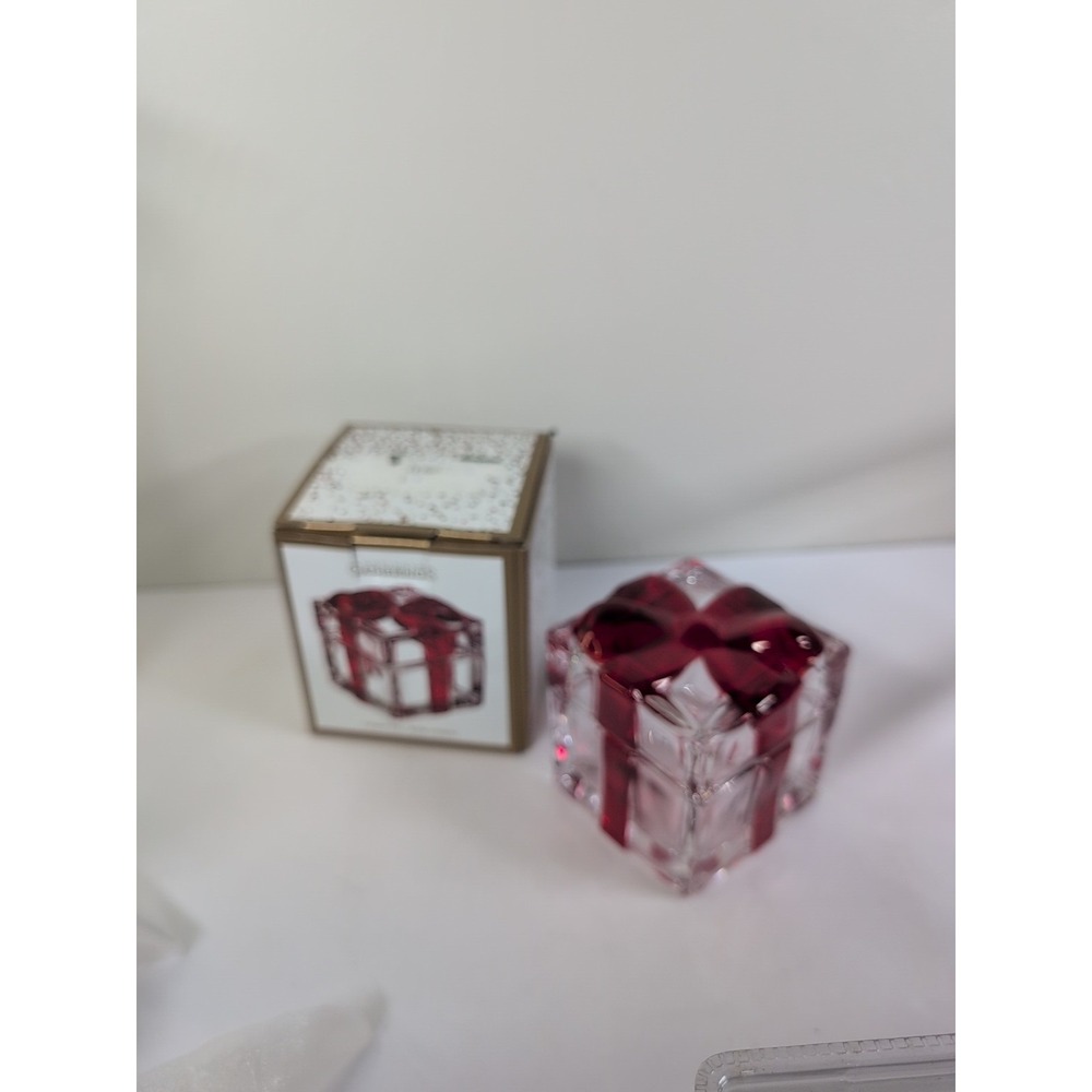 Shannon By Godinger Crystal Bow Box Trinket‎  Jewelry Box